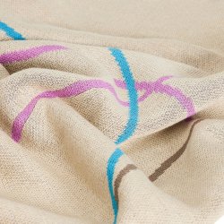 H&uuml;bsch Outline Tppe - Sand/Flerfarvet