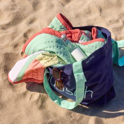 Hbsch Pavilion Plaid Block Coral/Flerfarvet