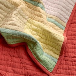 Hbsch Pavilion Plaid Block Coral/Flerfarvet