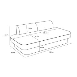 H�bsch Paza Sofa Lysegr�n