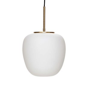 Hbsch Muse Pendel Lampe Muse - Hvid/Messing - Small