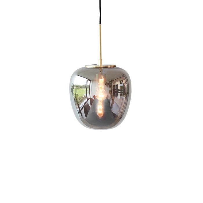 Hübsch Reflect Pendel Lampe - Spejlglas/Messing - Ø25 