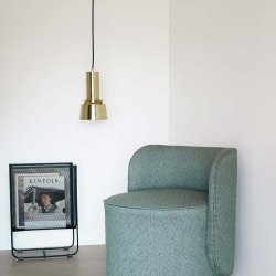 H&uuml;bsch Mono Cylinder Pendel Lampe - Messing