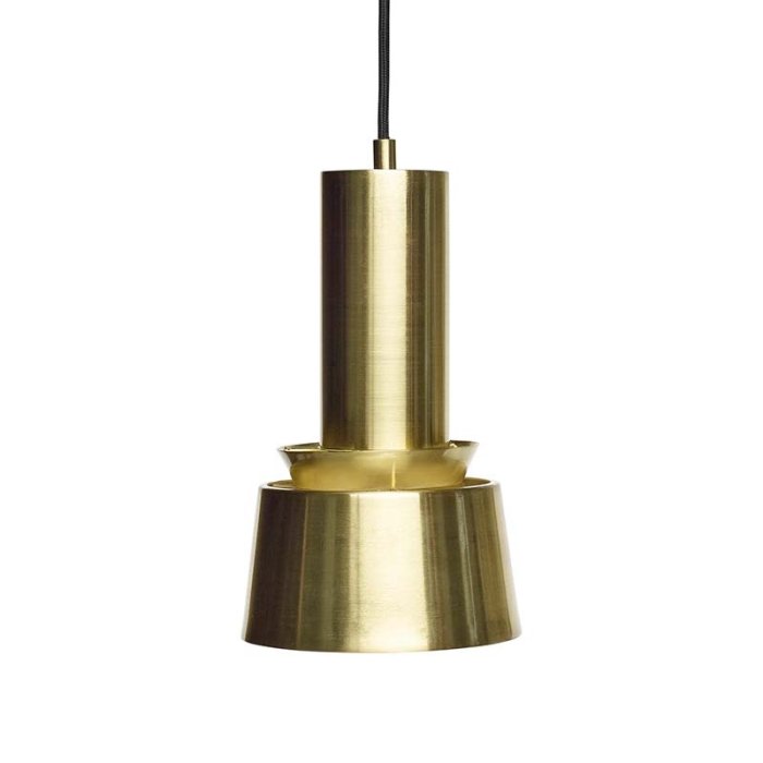 H&uuml;bsch Mono Cylinder Pendel Lampe - Messing