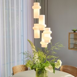 H�bsch Pilule Pendel Down Mat Hvid