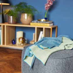 H&uuml;bsch Cuddle Plaid - 130x200cm - Grn/Bl 