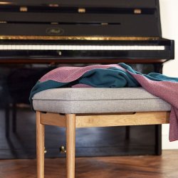 Hbsch Cuddle Plaid - 130x200cm - Petroleumsbl/Bordeaux