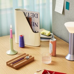 H&uuml;bsch Redux Skrivebordsordner St af 3 Off-white/Light Yellow/Petrol