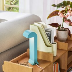 H&uuml;bsch Redux Skrivebordsordner St af 3 Off-white/Light Yellow/Petrol