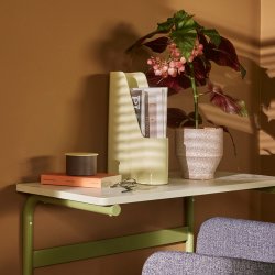 H&uuml;bsch Redux Skrivebordsordner St af 3 Off-white/Light Yellow/Petrol