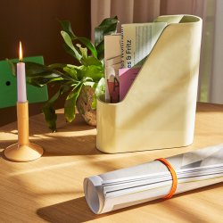 H&uuml;bsch Redux Skrivebordsordner St af 3 Off-white/Light Yellow/Petrol