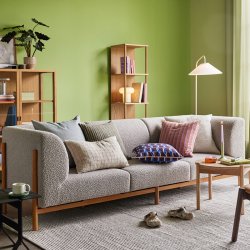 Hbsch Rhythmic Pude 40x60 cm Beige/Orange/Sort