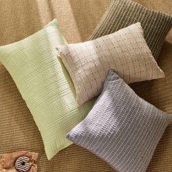 Hbsch Rhythmic Pude 40x60 cm Beige/Orange/Sort