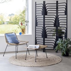 Hbsch Jute Gulvtppe Sage - Rund - Natur