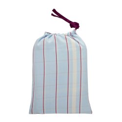 H&uuml;bsch Solace Sengetj - Stribet - Lysebl/Bordeaux