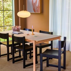 Hbsch Serene Pendel i Riflet Glas - Hvid/Messing Ellipse