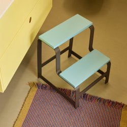 H�bsch Step Skammel Bl�/Brun