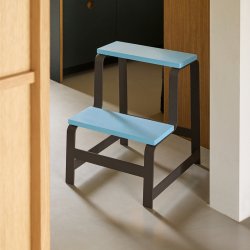 H�bsch Step Skammel Bl�/Brun