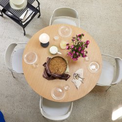 H&uuml;bsch Straight Spisebord Rund