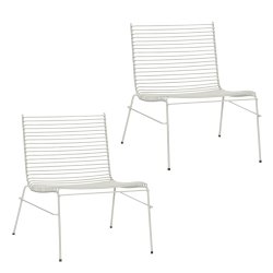 H&uuml;bsch String Loungestol 2 stk. Lysegr