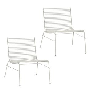 Hübsch String Loungestol 2 stk. Lysegr