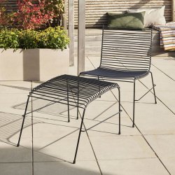 H&uuml;bsch String Loungestol 2 stk. Sort