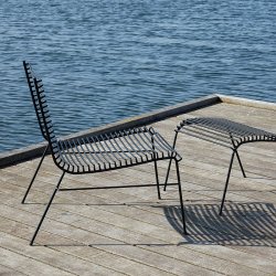 H&uuml;bsch String Loungestol 2 stk. Sort