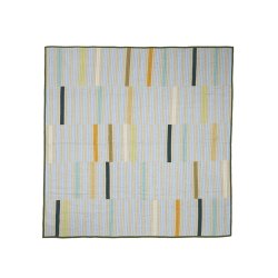 Hbsch Twist Sengetppe Block - Mrkegrn/ Flerfarvet - 260x260 cm