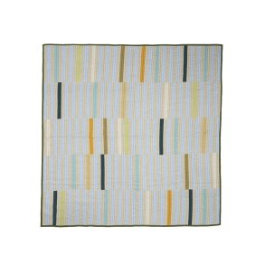 Hbsch Twist Sengetppe Block - Mrkegrn/ Flerfarvet - 260x260 cm