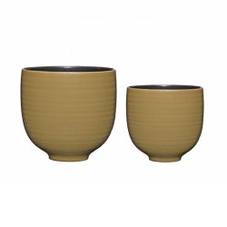 Hbsch Yuka Potte Grn St af 2