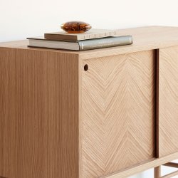 Hbsch Herringbone Dresser Sliding Doors Sknk