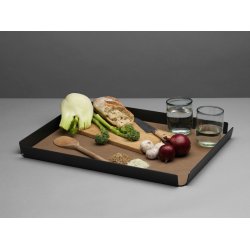 LindDNA TRAY SQUARE bakke Large - Antracite/Cloud/Green