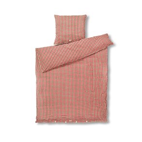 Juna Sengetj Bk&Blge Rd/Gul 140x200 cm