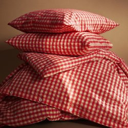 Juna Sengetj Bk&Blge Rd/Gul 140x200 cm