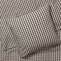 Juna Sengetj Bk&Blge Sort/Sand 140x200 cm