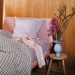 Juna Sengetj Bk&Blge - Gr/Birk - 200x220 cm