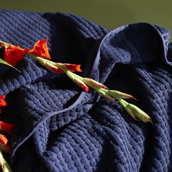 Juna Check Hndklde Navy 50x100 cm