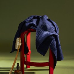 Juna Check Hndklde Navy 50x100 cm