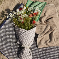 Juna Check Hndklde Sand 50x100 cm