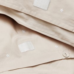 Juna Sengetj Daisy Sand/Hvid 200x220 cm