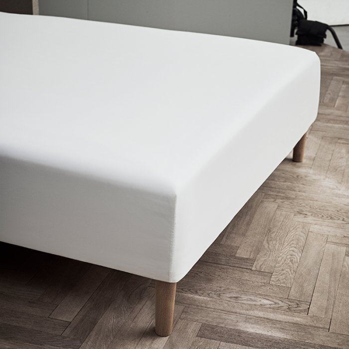 Juna Percale Boxlagen - Hvid - 90x200 cm 