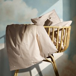 Juna Sengetj Daisy Sand/Hvid Baby 70x100 cm