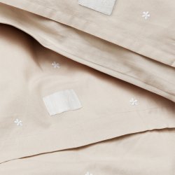 Juna Sengetj Daisy Sand/Hvid Junior 100x140 cm