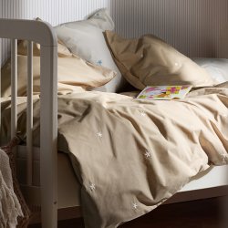 Juna Sengetj Daisy Sand/Hvid Junior 100x140 cm