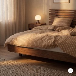 Juna Soft Senget�j Karamel/Off-white 140x200 cm