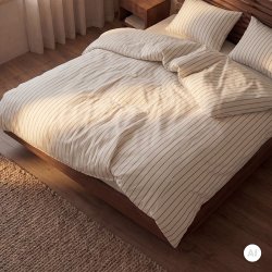 Juna Soft Senget�j Off-white/Karamel 200x220 cm