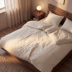 Juna Soft Senget�j Off-white/Karamel 140x200 cm