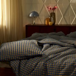 Juna Pudebetrk - Bk&Blge - Bl/Okker - 63x60 cm