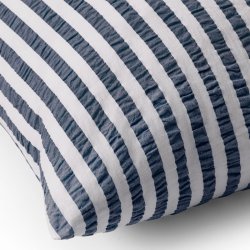 Juna Pudebetrk - Bk&Blge Lines - Mrk Bl/Hvid - 63x60 cm