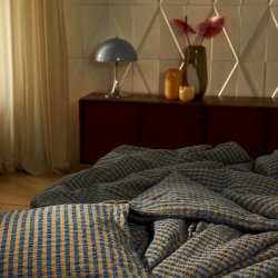 Juna Sengetj Bk&Blge - Bl/Okker - 200x220 cm